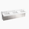 Kohler 90" wall-mount basin lavatory system with backsplash