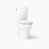 Kohler Two-piece elongated toilet with skirted trapway, dual-flush