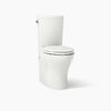 Kohler Two-piece elongated toilet with skirted trapway, dual-flush