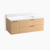 Kohler 48" wall-hung bathroom vanity cabinet with sink and quartz top