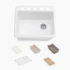 Kohler 25" undermount single-bowl workstation kitchen sink