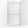 Kohler Frameless sliding shower door, 81-5/8" H x 44-5/8 - 47-5/8" W, with 3/8"-thick Crystal Clear glass