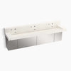 Kohler 90" wall-mount trough lavatory system with backsplash