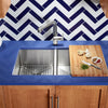 Kohler 32" undermount double-bowl kitchen sink with accessories