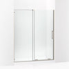 Kohler Sliding shower door, 71-3/4" H x 55-3/4 - 59-3/4" W, with 5/16" thick Crystal Clear glass