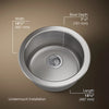 Kohler Undertone® Lyric® 18-1/2" top-/undermount single-bowl bar sink