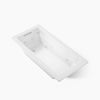 Kohler Archer Whirlpool Bath With Bask Heated Surface 66 x 32-Inch Drop-In Bathtub