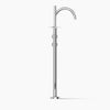 Kohler Floor-mount bath filler trim with industrial handles and handshower