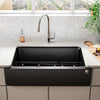 Kohler 34" undermount single-bowl farmhouse kitchen sink with fluted design