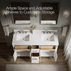 Kohler Kresla Cabinet With Sinks And Quartz Top 60-Inch Double-Sink Bathroom Vanity