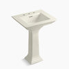 Kohler 25" rectangular pedestal bathroom sink