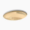 Kohler 19" oval undermount bathroom sink, no overflow