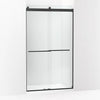 Kohler Frameless sliding shower door, 81-5/8" H x 44-5/8 - 47-5/8" W, with 3/8"-thick Crystal Clear glass