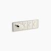 Kohler Three-outlet recessed mechanical thermostatic valve control