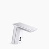 Kohler Touchless single-hole lavatory faucet with Insight™ sensor technology and temperature mixer, DC-powered, less drain, 0.35 gpm