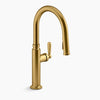 Kohler Pull-down kitchen sink faucet with three-function sprayhead