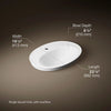 Kohler 22-1/4" oval drop-in bathroom sink