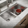 Kohler Task™ Smart Divide® Smart Divide® 33" top-/undermount double-bowl workstation kitchen sink