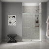 Kohler Sliding shower door, 75-1/2" H x 44-1/4 - 47-5/8" W, with heavy 5/16" thick Crystal Clear glass