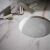 Kohler 13-1/4" round drop-in/undermount bathroom sink, no overflow