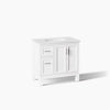 Kohler Quo Cabinet and Quartz Top 36-Inch Single-Sink Bathroom Vanity