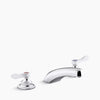 Kohler 1.0 gpm widespread bathroom sink faucet with aerated flow and lever handles, drain not included