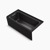 Kohler 60" x 30" alcove heated whirlpool bath, left drain
