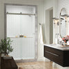 Kohler Frameless sliding shower door, 81-5/8" H x 44-5/8 - 47-5/8" W, with 3/8"-thick Crystal Clear glass