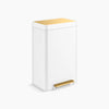 Kohler 13-gallon stainless steel step trash can