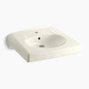 Kohler Wall-mount or concealed carrier arm mount commercial bathroom sink with single faucet hole