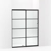Kohler Sliding shower door, 70-1/2" H x 50-1/4 - 53-5/8" W, with 1/4" thick Crystal Clear glass with rectangular grille pattern