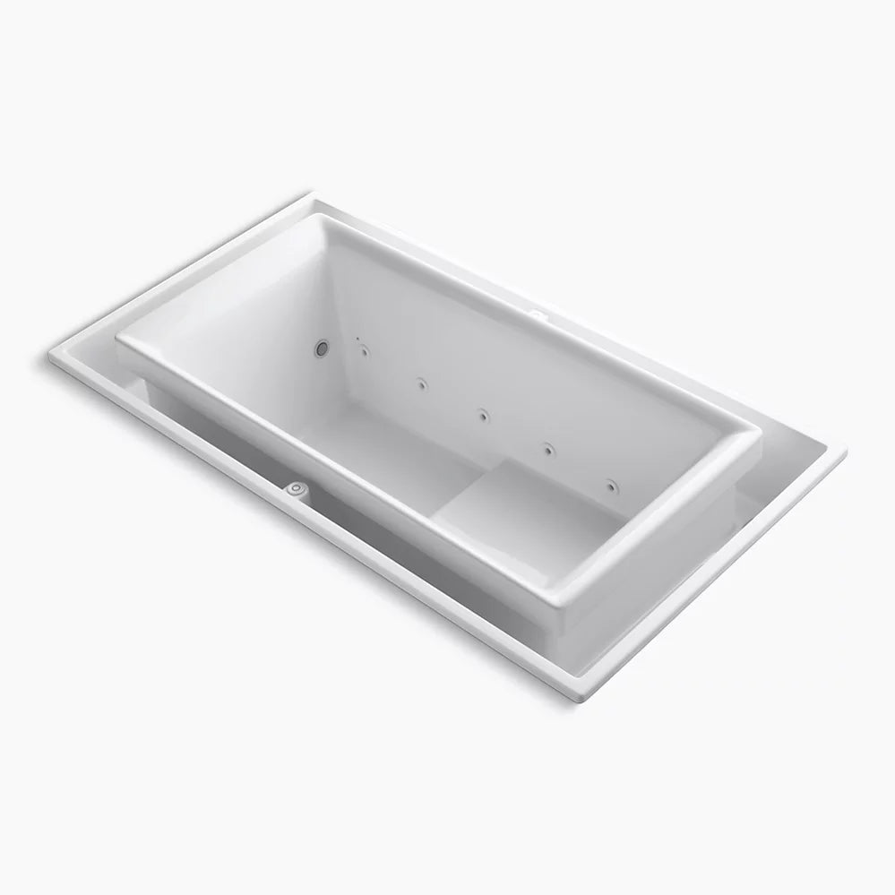 Kohler 63" x 31-1/2" drop-in Effervescence bath with chromatherapy and right-hand drain