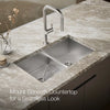 Kohler Vault™ Smart Divide® 33" top-/undermount double-bowl kitchen sink
