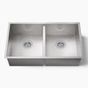 Kohler Vault™ 32" undermount double-bowl kitchen sink