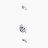 Kohler Rite-Temp® bath and shower trim kit with push-button diverter, without showerhead