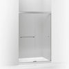 Kohler Sliding shower door, 70" H x 44-5/8 - 47-5/8" W, with 1/4" thick Crystal Clear glass