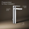 Parallel® Tall single-handle bathroom sink faucet, 0.5 gpm