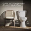 Memoirs® Stately Continuousclean Two-Piece Round-Front Toilet, 1.28 Gpf
