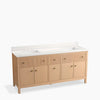 Kohler Malin By Studio Mcgee Cabinet With Sinks And Quartz Top 72-Inch Double-Sink Bathroom Vanity