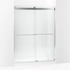 Kohler Frameless sliding shower door, 77-9/16" H x 56-5/8 - 59-5/8" W, with 5/16"-thick Crystal Clear glass