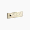 Kohler Three-outlet recessed mechanical thermostatic valve control