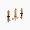 Kohler 1/2" ceramic high-flow valve system with diverter for finished-deck or rim-mount installation only