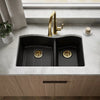 Kohler Kennon® 33" top-/undermount double-bowl kitchen sink