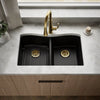 Kohler Kennon® 33" top-/undermount double-bowl kitchen sink