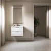 Kohler 24" wall-hung bathroom vanity cabinet with sink and quartz top