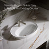 Kohler 22-1/4" oval drop-in bathroom sink