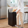 Kohler 13-gallon stainless steel slim step trash can with bifold lid