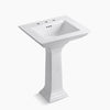Kohler 25" rectangular pedestal bathroom sink