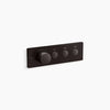 Kohler Three-outlet recessed mechanical thermostatic valve control