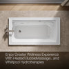 Kohler Archer Heated Bubblemassage Air Bath And Whirlpool 60 x 32-Inch Drop-In Bathtub